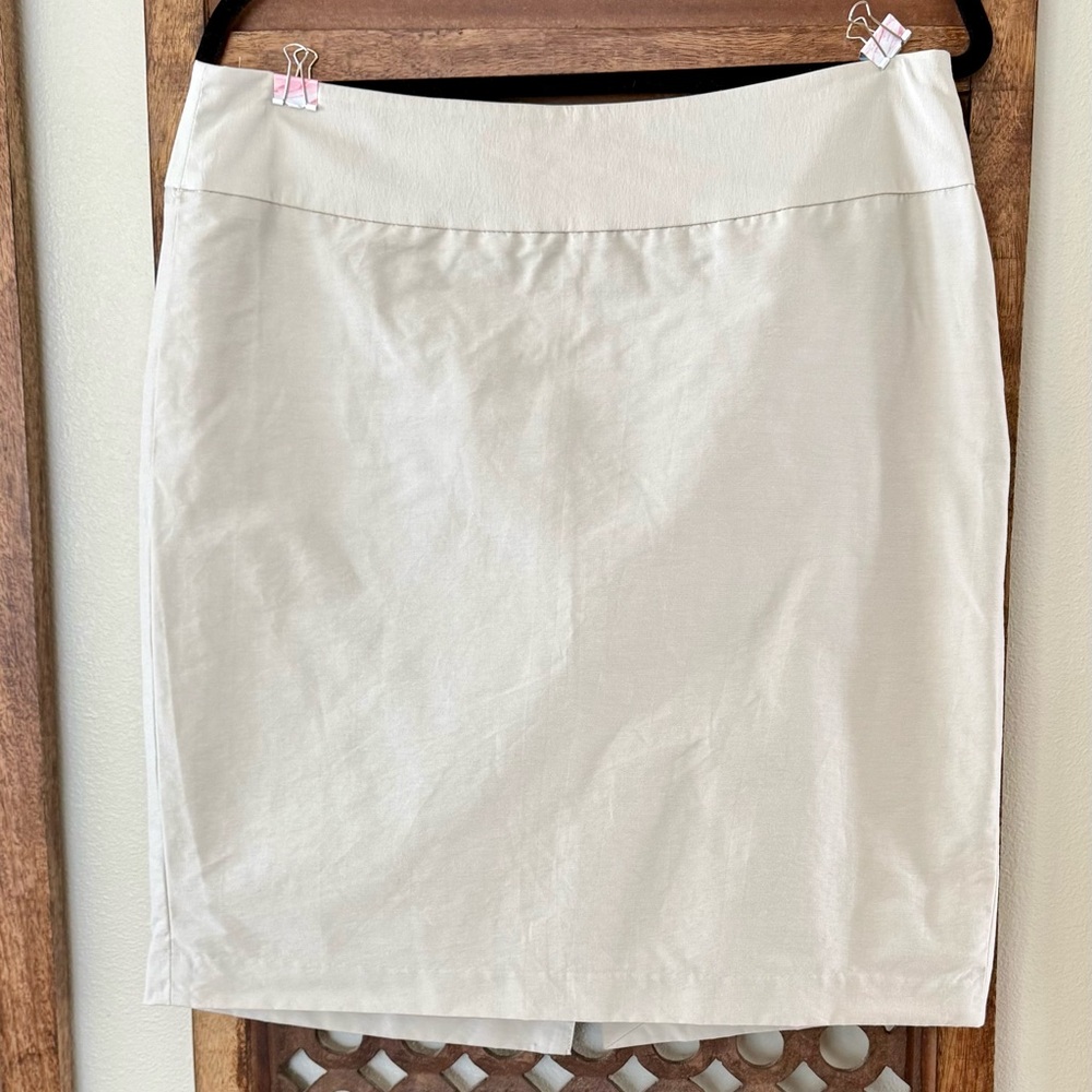 The Limited Tan Khaki Pencil Skirt Size 12 Lined Office Career Classic
